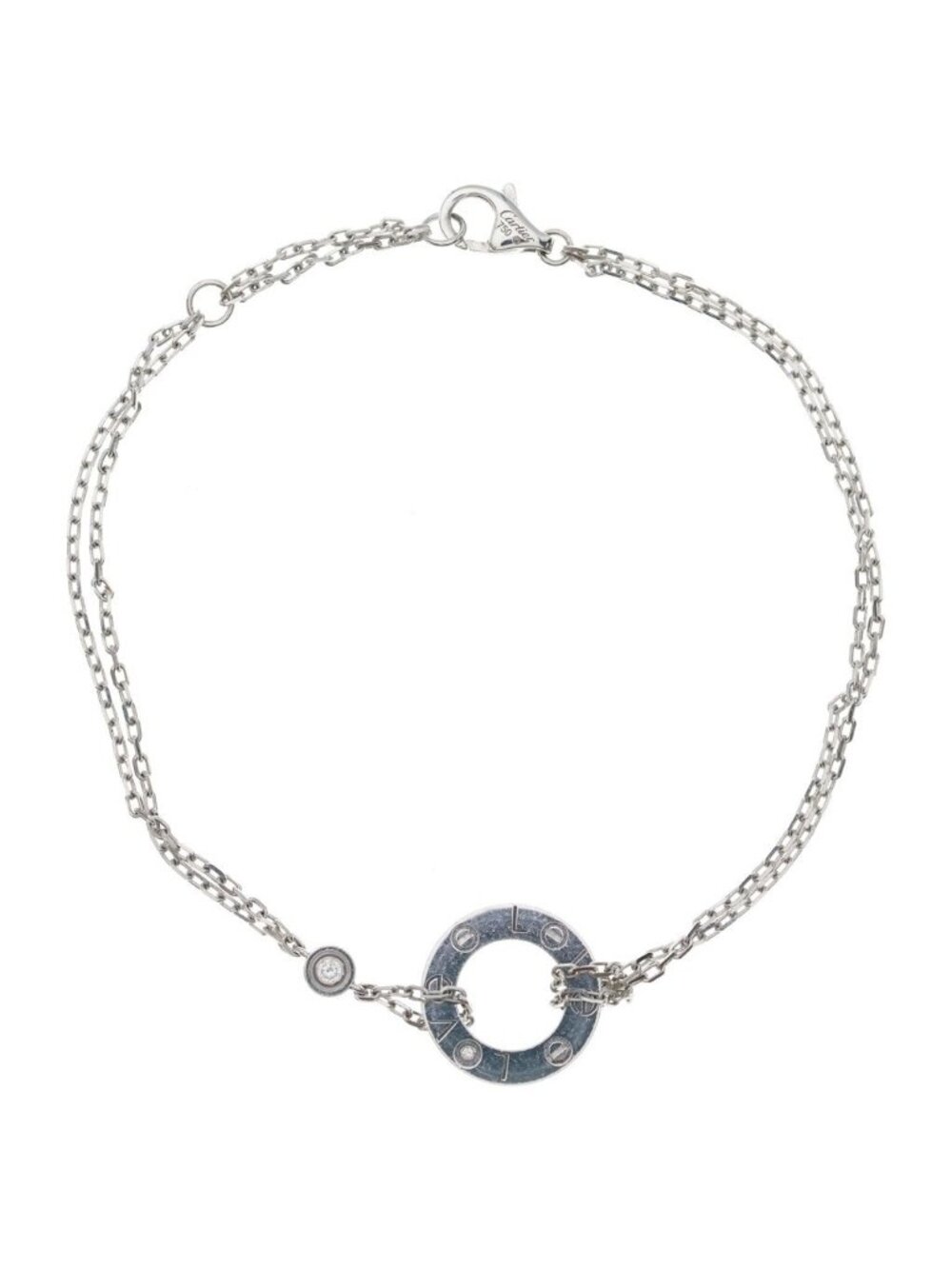 Cartier Love Circle Bracelet Chain White Gold